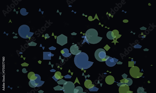 Geometric Shapes Abstract Background Design Blue and Green Tones Creative Backdrop For Modern Presentations and Design Projects
