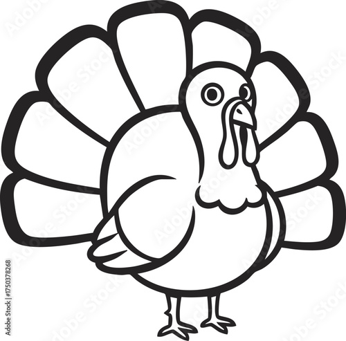 Vector illustration of a thanksgiving turkey