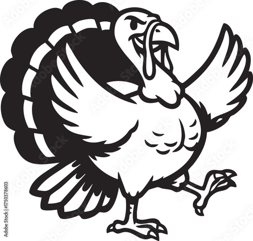 Vector illustration of a thanksgiving turkey
