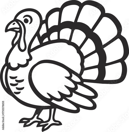 Vector illustration of a thanksgiving turkey