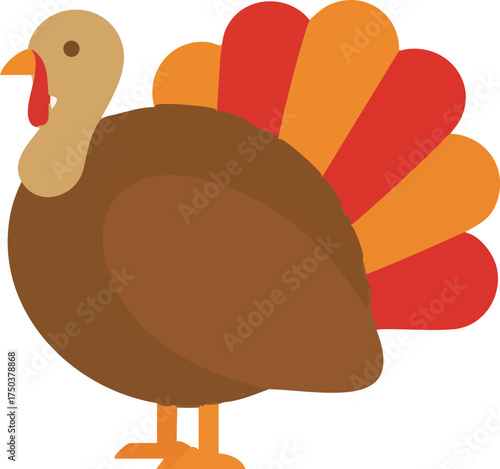 Vector illustration of a thanksgiving turkey
