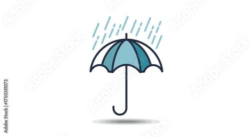 Umbrella Raining Upwards into Clear Sky