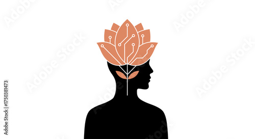 Mechanical Human Blooming with a Digital Mind Flower