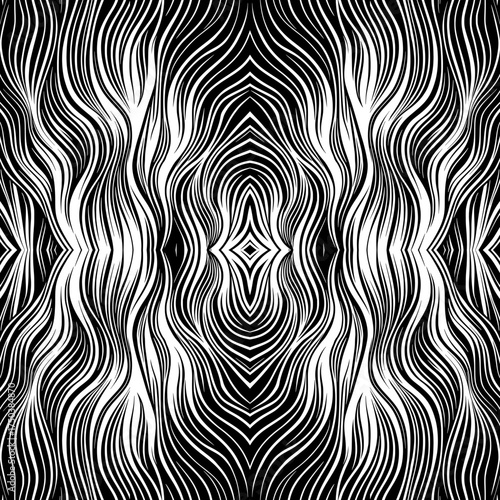 Black And White Pattern Vector. Geometric Retro Vintage Pattern. Repeated And Decorative Design That Can Be Used For Packaging, Decorating, Interior Design, Wallpapers, and Banners.