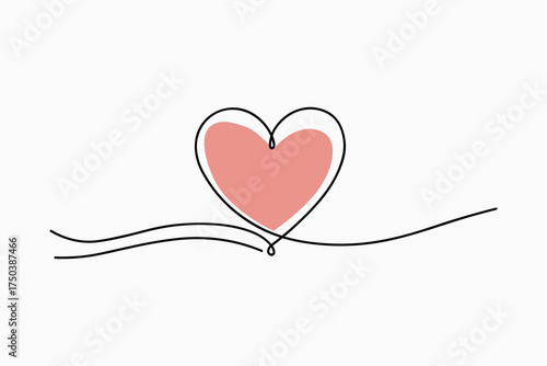 Love line art  vector design 