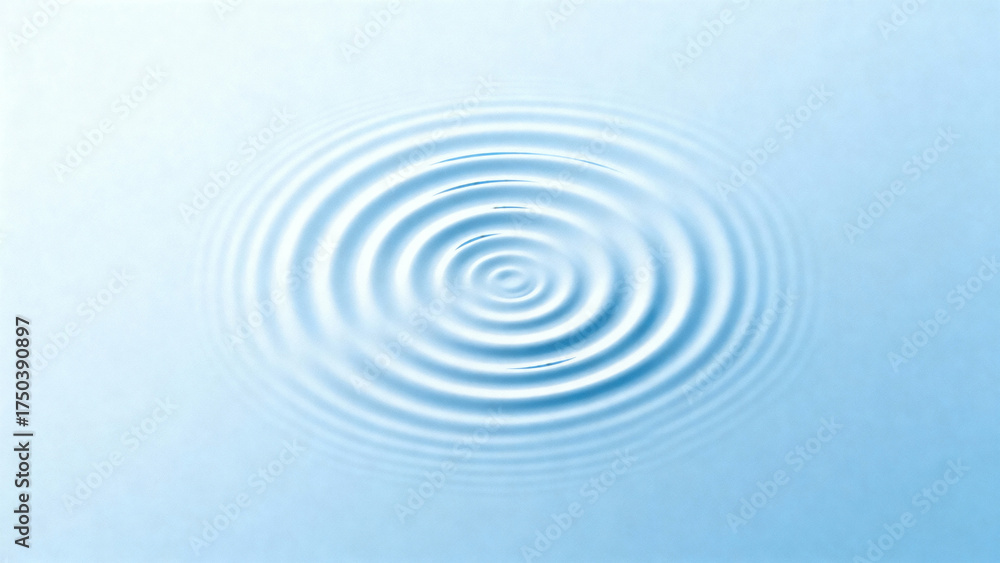 Obraz premium Water ripples on blue surface