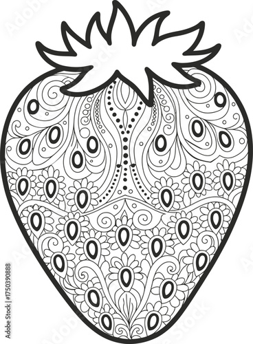 Strawberry fruit mandala