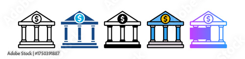 Banking Institution multiple icon
