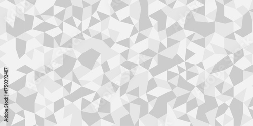 white and gray abstract low polygon banner triangle gradient web template design. background poly mosaic space tile geometric pattern.	