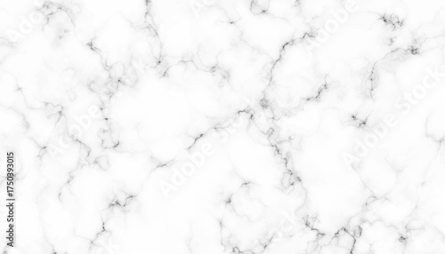 White Marble Texture Background with Soft Gray Veins