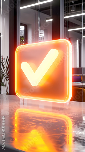 blurry office room portrait image with hologram and business charts and graphs for background