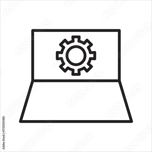 Gear Vector Icon Settings.technology settings for mobile phones, laptops, motorbikes, cars,