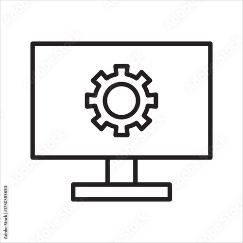 Gear Vector Icon Settings.technology settings for mobile phones, laptops, motorbikes, cars