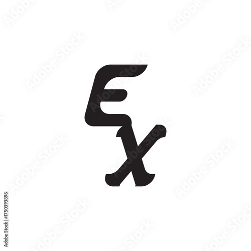 Monogram Simple Design EX Unique minimalist overlaping Initial Bold Logo Alphabet