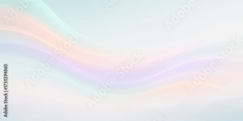 Bright, soft colorful abstract background with blurred wave lines of blue, yellow, and green light texture