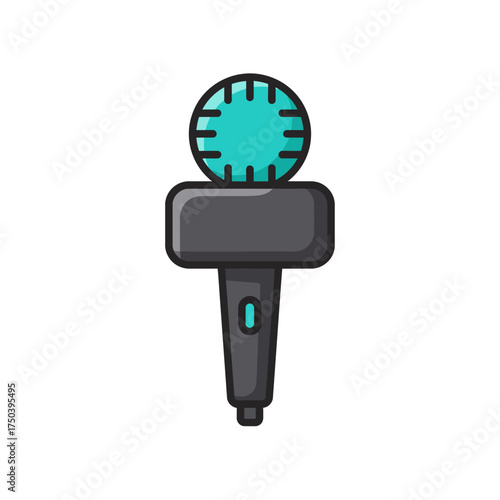 Microphone stands ready on stage, awaiting the performer to deliver a captivating performance under the bright lights, creating an atmosphere of anticipation and excitement.