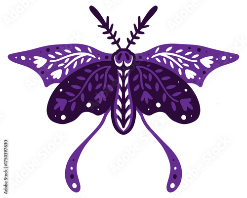 illustration ornament border frame floral folk moth swirl leaves decoration wallpaper