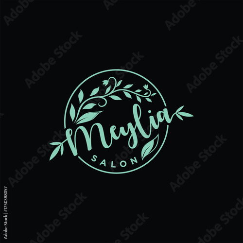 Lady parlor beauty face fashion spa woman salon logo design icon vector template