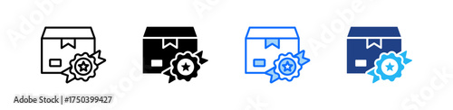 Shipping Seal Icon Set Multiple Style Collection
