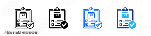 Delivery Confirmation Icon Set Multiple Style Collection