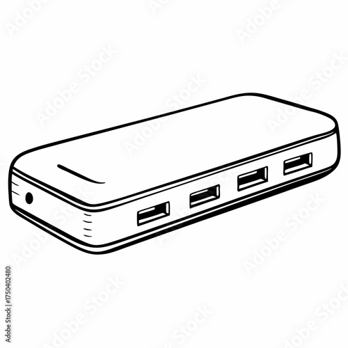 USB charging hub with multiple ports for electronic devices  