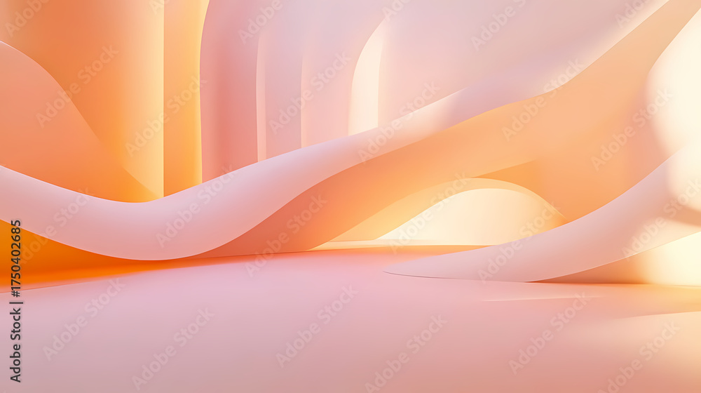Obraz premium Abstract Soft Pink Architectural Interior