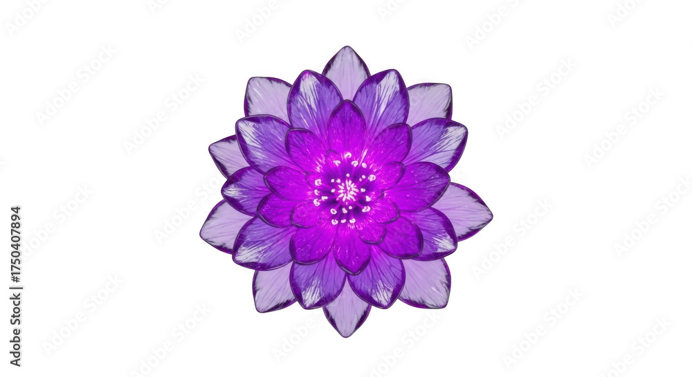 Obraz premium Purple lotus flower isolated on transparent background