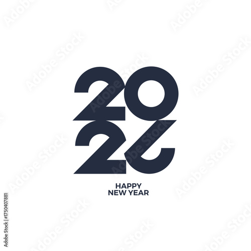 2026 new year logo. Number of year text design. Design elements for greeting card, invitation, calendar, etc. Vector illustration.