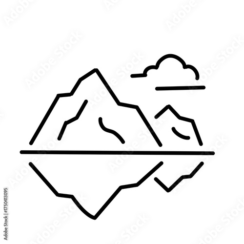 mountain landscape icon