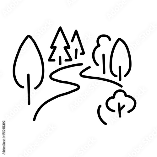 vector illustration of a mountain icon