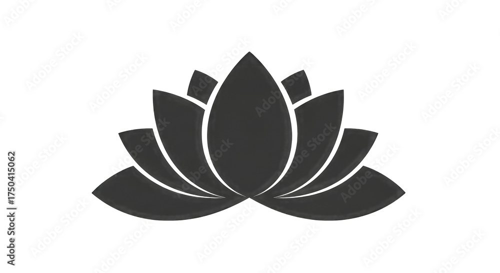 Fototapeta premium Lotus Flower Icon gigapixel scale isolated on a transparent background