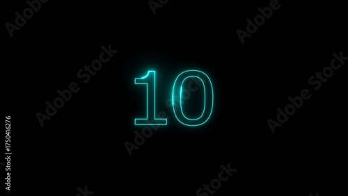 Free Download A dynamic Glowing neon text 10 number illustration. Neon business number icon. and creating a stunning illustration. 4k illustration - GFXLoad