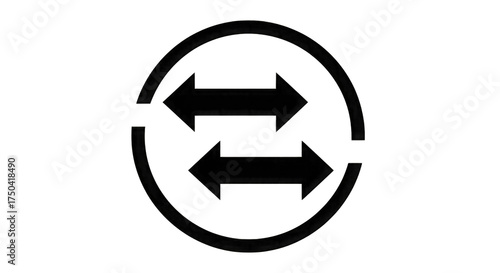 Two Arrows Circular Exchange Icon transfer symbol isolated on a transparent background Free Download Two Arrows Circular Exchange Icon transfer symbol isolated on a transparent background - GFXLoad