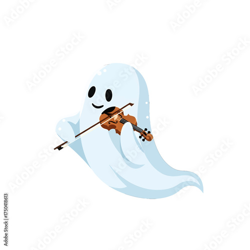 Ghost Playing Violin - A Spooky Musical Performance.
