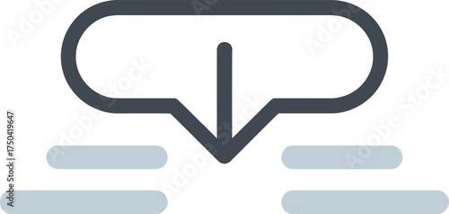 Message communication icon vector illustration in modern style. Social talk sign