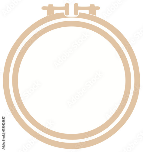Embroidery Hoop Frame Vector Illustration Crafting Needlework Tool