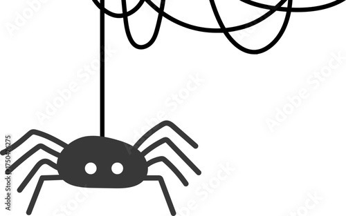 Spider web in top decoration illustration