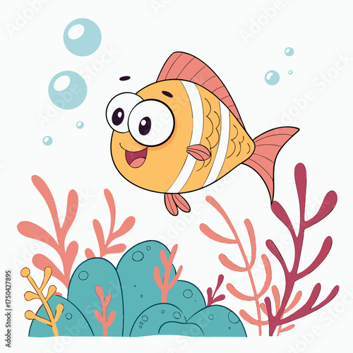 vector illustration of an underwater world