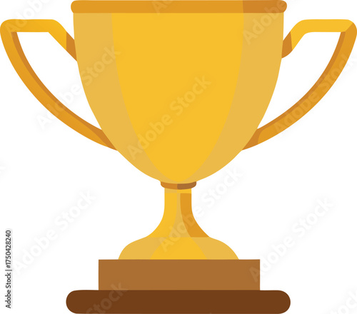 Golden trophy award for victory and achievement