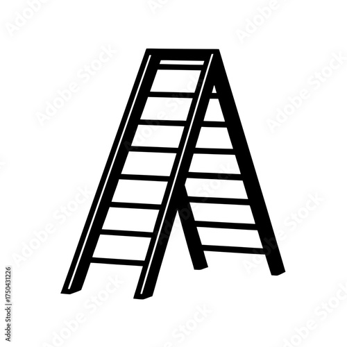 Step Ladder Vector Flat Clean Look