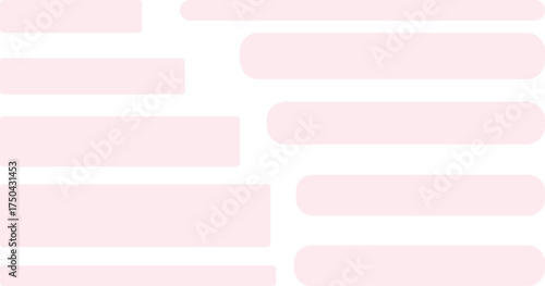 角の丸いピンク色の長方形が複数配置されている抽象的なデザイン。