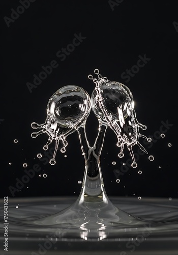 Water Drop Collision - A Moment of Liquid Artistry in Motion.
