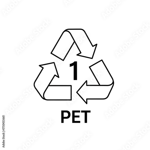 PET 1 Recycling Symbol - A Guide to Plastic Identification and Reuse.
