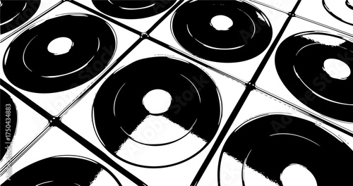 Speakers vector silhouette. recording. music production
