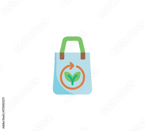 Reusable shopping bag promoting sustainable lifestyle eco friendly product zero waste green consumer choice environmental awareness and plastic free living