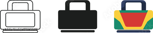 Retro Television Set Icon Minimalist Line Art Design for Nostalgia