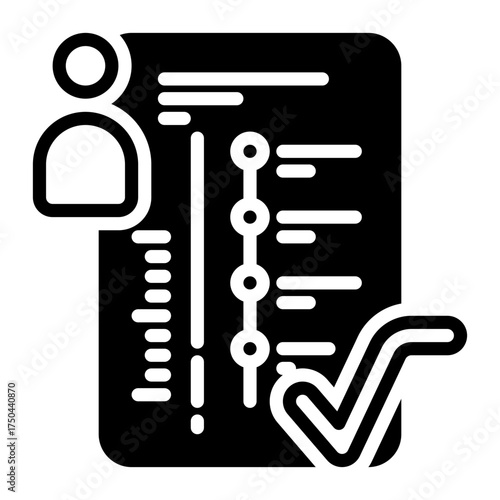 Profile icon, glyph icon style