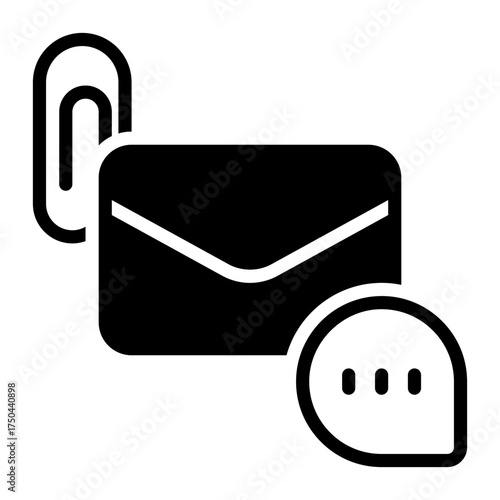 Attachment icon, glyph icon style