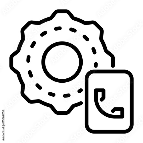 Setting icon, line icon style