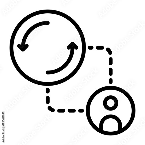 Connecting icon, line icon style